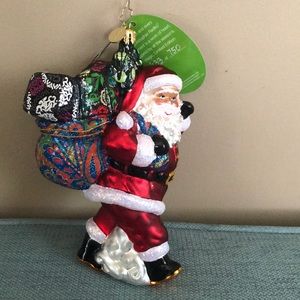 Christopher Radko glass Santa ornament.
